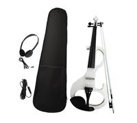 Violino Il Set Di Violino Elettrico Include Custodia Rigida E Archetto Strumento Professionale(White)