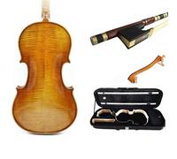 Violino In Acero Fiammato In Abete Rosso A Grandezza Naturale 4/4 Con Parti Complete