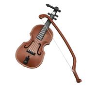 Violino in legno in miniatura - min strumento musicale | Giocattolo educativo per bambini, min violino ornamento lucido, accessorio decorativo per la casa, l'ufficio o regalo per gli amanti della