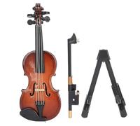 Violino in miniatura in legno con supporto,Violino in miniatura strumento musicale con supporto | Accessorio decorativo per casa d'ufficio camera da letto soggiorno