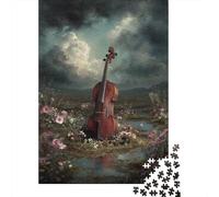 Violino Jigsaw Rovine tra Nuvole Scure Puzzle in Legno 1000Pcs Collection Divertimento Per Adulti Giochi Decorazione Della Famiglia 1000pcs (75x50cm)