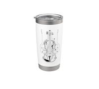 Violino Linea Arte Violoncello Strumento musicale Bicchiere termico in acciaio inox doppia parete