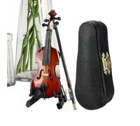 Violino Miniatura Suonabile Casa Delle Bambole Decorazione 13 Cm