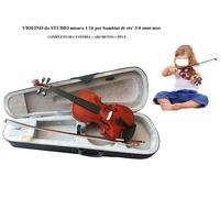VIOLINO MISURA 1/16 BAMBINO 3-4 anni DA STUDIO KIT + CUSTODIA , ARCHETTO E PECE