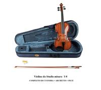 VIOLINO MISURA 1/4 PER BAMBINO DA STUDIO KIT CON CUSTODIA + ARCHETTO + PECE