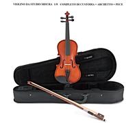 VIOLINO MISURA 1/8 PER BAMBINO DA STUDIO KIT COMPLETO DI CUSTODIA ARCHETTO PECE