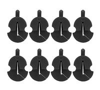 Violino muto silenziatore di gomma singolo foro pratico accessori per riduzione del rumore regolabile per musicisti a tarda notte spazio condiviso 8pcs (Nero)
