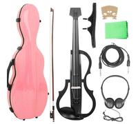 Violino Nero 4/4 Violino Elettroacustico Auricolari Silenziosi Intelligenti Per Violino Elettroacustico Collegamento Set Per Principianti Di Violino(Set2)