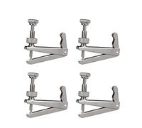 Violino Parti Accessori 4 Pz/1 Set Accordatori per Violino 3/4-4/4 Nero/Oro/Argento Parti di Violino Accessori (Color : Silver)