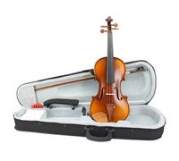 Violino Parti di violino acustico in acero con piastra posteriore singola a strisce artigianali con set completo di accessori 4/4 3/4