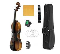 Violino per adulti 4/4 vintage violino squisita vernice opaca strumento a corda per principianti (1 set)