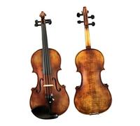 Violino per adulti antico opaco violino 3/4 legno massello acero fiammato principiante arco brasiliano con custodia (3/4)