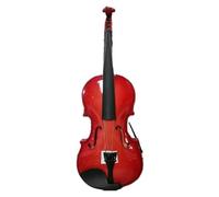 Violino per adulti originale in compensato di abete rosso, in lega di alluminio, strumento per violino 4/4 (rosso)