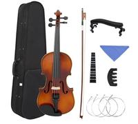 Violino per principianti 1/2 3/4 4/4 Violino Strumento Musicale Violino Acustico In Acero Con Custodia Set Di Accessori Per Corde Per Poggiaspalla(4/4)