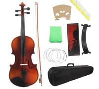 Violino per principianti 1/4 Violino Retro Opaco In Legno Massello Violino Acustico Naturale Acero Violino Adatto Ad Ogni Appassionato Di Musica(Set2)