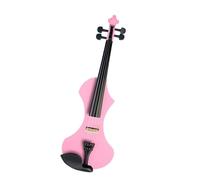 violino per principianti Set 4/4 Di Violino Elettrico Rosa Squisito Con Corde Per Accordatore A Ponte Con Custodia Per Arco In Legno Brasiliano