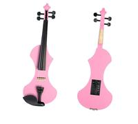 Violino Per Principianti Squisito Violino Elettrico Rosa 4/4 Set Arco In Legno Brasiliano Custodia Borsa Ponte Accordatore Corde