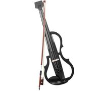 Violino per principianti Strumenti a corda per violino silenziosi professionali in fibra di carbonio(Black)