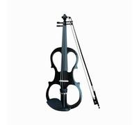 violino per principianti Strumento Musicale Con Pomello In Legno Nero Per Violino Multicolore Per Adulti, Violino Elettroacustico Elettronico Fatto A Mano (Color : Bk)