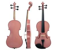 violino per principianti Violino Acustico 4/4 Violino In Tiglio Colorato Violino In Legno Massello Nero Con Custodia Per Il Trasporto Arco In Legno Brasiliano (Color : Pink)