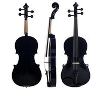 violino per principianti Violino Acustico 4/4 Violino In Tiglio Colorato Violino In Legno Massello Nero Con Custodia Per Il Trasporto Arco In Legno Brasiliano (Color : Bk)