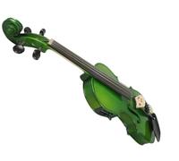 Violino per Principianti Violino Acustico Elettrico di Colore Verde Applicabile A 4/4