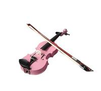 violino per principianti Violino Acustico Luminoso Con Stecca 1/8 Con Custodia Ad Arco Migliora Il Suono Con Pannello Vibrante Per Principianti (Color : Pink)