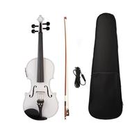 violino per principianti Violino Elettrico Acustico In Legno Massello Di Dimensioni 4/4 Con Custodia In Schiuma Per Violino Con Ponte Ad Arco In Legno Brasiliano (Color : White)