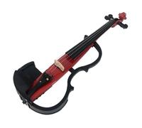 violino per principianti Violino Elettronico Professionale Con Cavo Di Collegamento E Cuffie Violino Rosso 4/4