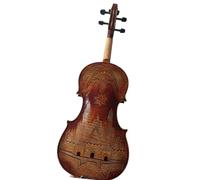violino per principianti Violino In Legno Massello Fatto A Mano Violino Fiore Intagliato 4/4 In Legno Massello