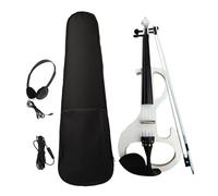 violino Piccolo Set Di Violino Elettrico 4/4 Con Custodia Archetto E Cuffie(White)