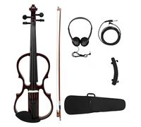 violino Piccolo Violino Elettronico Per Principianti Che Suona Uno Strumento A Corde In Legno Colorato 4/4(E wine red)