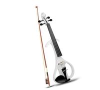 Violino Pioli per tastiera in ebano con corpo in tiglio elettrico in legno massello 4/4 a grandezza naturale per violino con accessori colore bianco