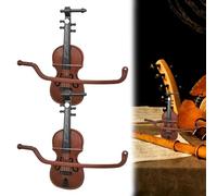 Violino più piccolo del mondo, 2 pezzi piccolo violino con archetto 8,3 cm mini violino piccolo violino per decorare una casa delle bambole regali di vacanza per i violinisti