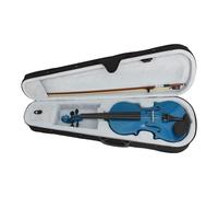 Violino Principiante di violino acustico blu con custodia, arco, poggiaspalla, corde mute 4/4 3/4 1/2 1/4 1/8 (Color : 1/8)