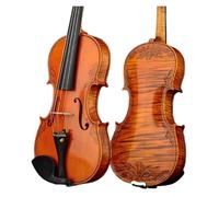 Violino Professionale Dal Design Raffinato Fatto A Mano In Abete Rosso E Acero Fiammato Con Fondo In Un Unico Pezzo