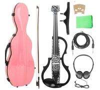 Violino professionale Lettere 4/4 Violino Elettroacustico Auricolari Silenziosi Intelligenti Per Violino Elettroacustico Collegamento Violino Set Per Principianti(Set2)