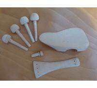 Violino Raccordi,Barocco Stile IN Acero,Pioli,Cordiera,Mento Riposo,Taglio Poli