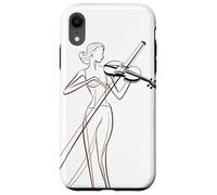 Violino Ragazza Disegno su una linea per ragazze Custodia per iPhone XR