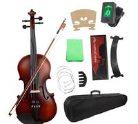 Violino Retro Matte Violino Acustico Violino Tiglio Per Violino Principiante Con Custodia E Accordatore E Arco E Strumenti A Corda Strumenti(Set2,4/4)