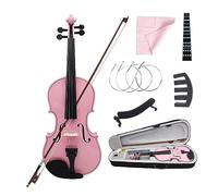 Violino Rosa 4/4 Pannello In Acero Per Principianti Violino Adatto Corso Di Musica Ornamento Di Studio Con Parti Pratiche (Color : Pink Violin Set)