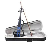 Violino Set 4/4 Violino elettrico silenzioso Corpo in acero Violino elettrico Violino Strumento musicale con custodia Cavo per cuffie Accessori per violino