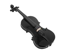 Violino Set 4/4 Violino nero avanzato Violino acustico in legno massello Violino professionale per strumenti a corde con archetto