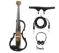 Violino Set Cuffie A Spalla Per Violino Elettrico Professionali Con Venature Del Legno In Fibra Di Carbonio Silenziosa 4/4