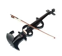 Violino SET di accessori per violino elettrico a grandezza naturale 4/4 per destrimani con custodia per cavo audio con ponte ad arco in legno brasiliano