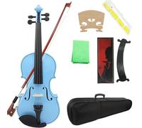 Violino Set Di Violini Per Strumenti A Corde Per Violino Acustico Per Principianti Professionisti Blu 4/4 Con Custodia Per Arco(Set2)