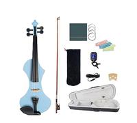 violino Set Di Violino Elettrico 4/4 Muto, Corpo In Legno Massello Con Custodia Protettiva In Nylon, Custodia Per Arco, Corde Per Sintonizzatore