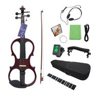 Violino Set Violino Elettrico Silenzioso Con Corpo In Acero 4/4 Con Custodia Per Arco Cavo Per Cuffie Accessori Per Il Resto Della Spalla(Set 2)