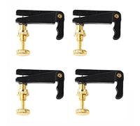 Violino sintonizzatore sottile stringa regolatore 4pcs Impostare una messa a punto precisa per i giocatori di violino durevoli ed eleganti design (Nero+oro)