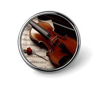Violino Spartito Musica Distintivo Rotondo Carino Spilla Cappelli Giacche Decorazione Personalizzata Spilla Abbigliamento Gioielli Accessori per Festa di Nozze Regalo